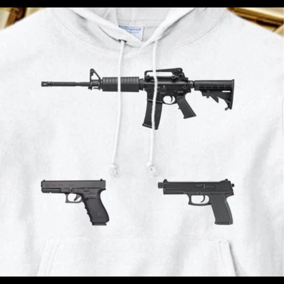 WEAPONS OF CHOICE SWEATSHIRT HOODIE GUN ARMY NAVY - Picture 2 of 2